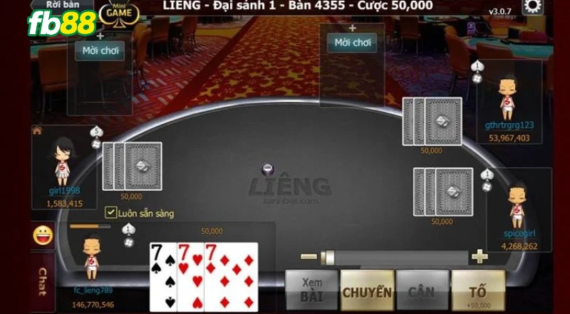 Các tùy chọn cược liêng cho tân thủ FB88