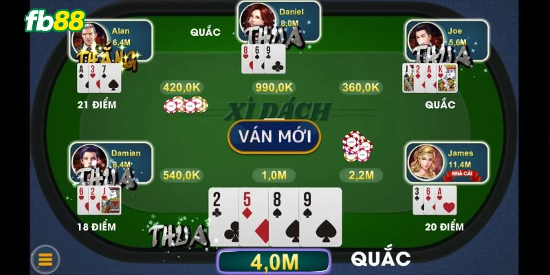 Chia bài xì dách FB88