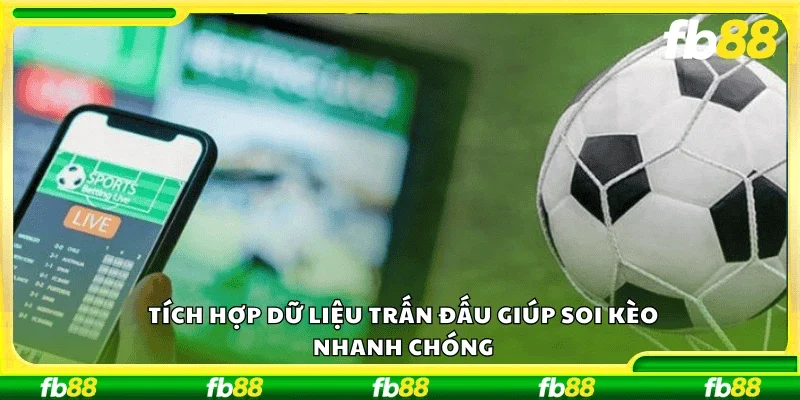Tích hợp dữ liệu trận đấu giúp soi kèo nhanh chóng